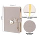 thumbnail image 2 of Diario Uxcell B6 con cerradura y llave, cuaderno de cuero para journaling lindo, diario con cerradura, gris, 2 of 7