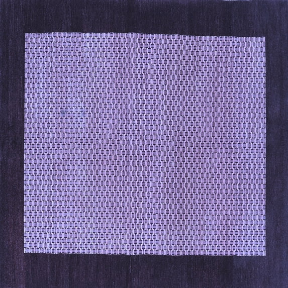 Ahgly Company Indoor Square Abstract Blue Contemporary Area Rugs, 3' Square