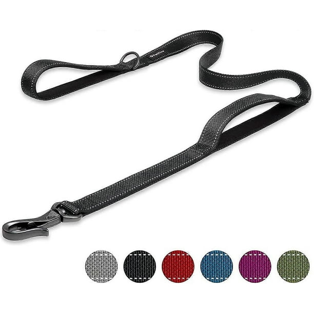 PetiFine Dog Lead with 2 Padded Handles,4ft Reflective Heavy Duty Dog Training Lead Walking Leash with Advanced Easy Snap Hook for Large,Medium & Smal