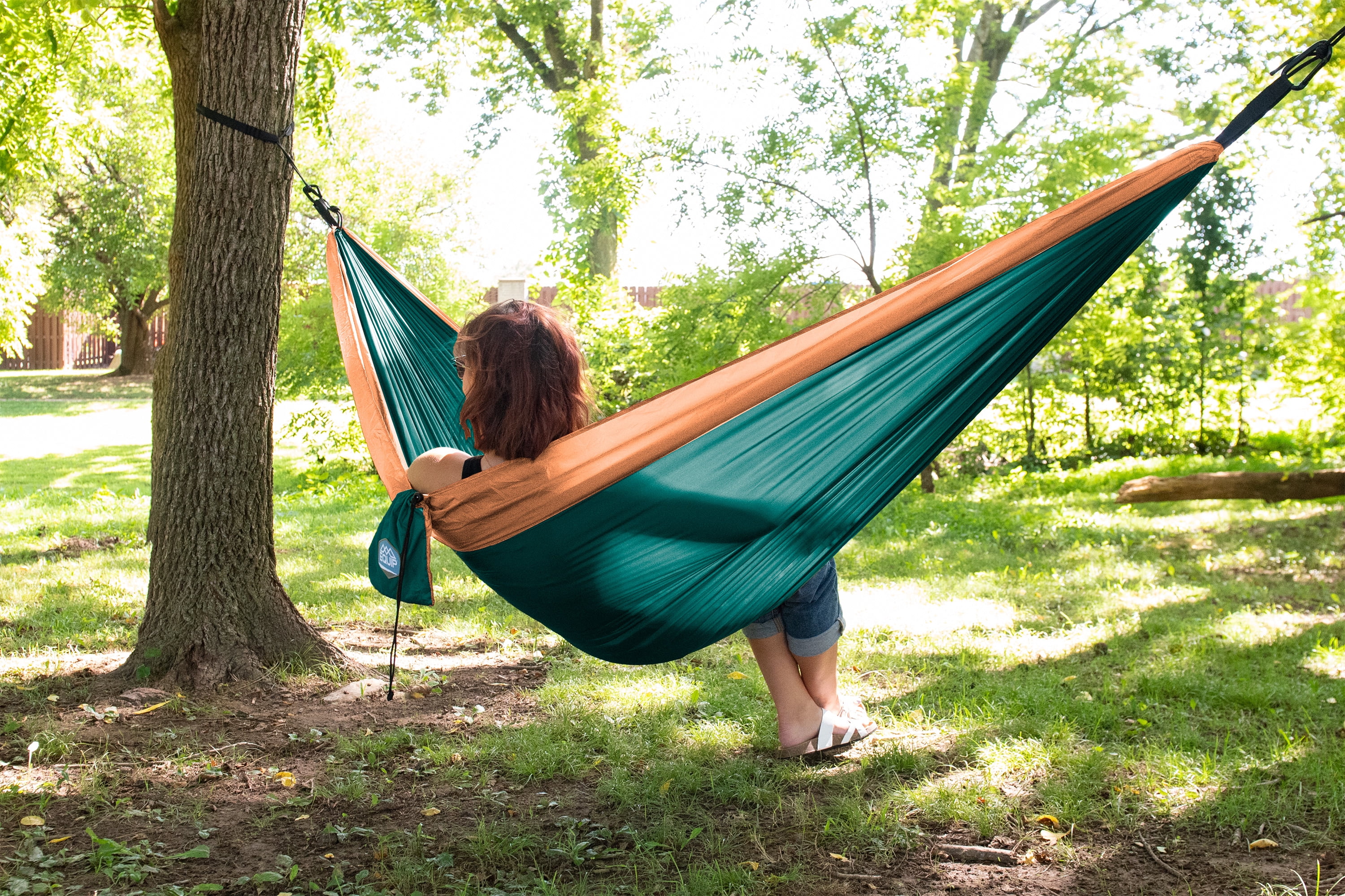 Equip 1P Travel Hammock 1-Person Camping Hammocks, Emerald Cantaloupe