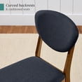 thumbnail image 5 of Best Choice Products 2-Piece Mid-Century Modern Wood & Upholstered Dining Chair Set - Walnut/Navy Blue, 5 of 8