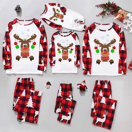 

Christmas Dad Matching Family Pajamas Sets Christmas PJ s With Print And Plaid Printed Long Sleeve Tee And Bottom Loungewear