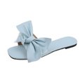 thumbnail image 2 of Sandalias Mujer Wmkox8yii Zapatillas planas Punta abierta Nudo de lazo cómodos zapatos romanos playa, 2 of 9