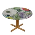 thumbnail image 3 of BCIIG Floral Print Round Table Cover Stain Resistant & Washable for Indoor Outdoor Kitchen Dining Parties Picnic Camping, 100% Polyester Fiber, Various Sizes 54"-58, 3 of 8