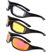 Riding Glasses Padded Frame Lens Block 100% UVB for Outdoor Activity Sport - Gift Idea for Men Women - FR14007