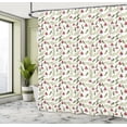 thumbnail image 4 of Ambesonne Mushroom Shower Curtain, Leaves Forest Elements, 69"Wx70"L, Reseda Green Ruby, 4 of 4