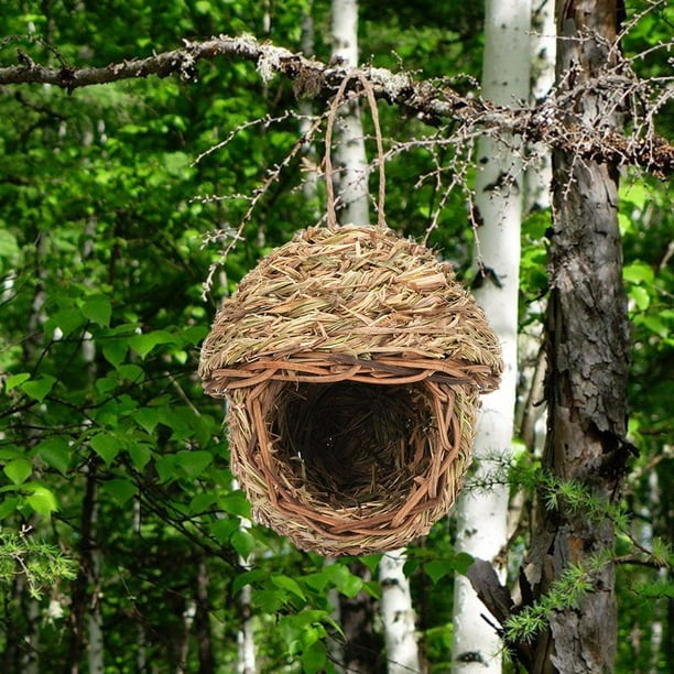 Nid d'oiseau suspendu pour animaux de compagnie extérieur tissé à la main  décoratif maison d'oiseau abri de Cage à oiseaux pour la décoration de  jardin 