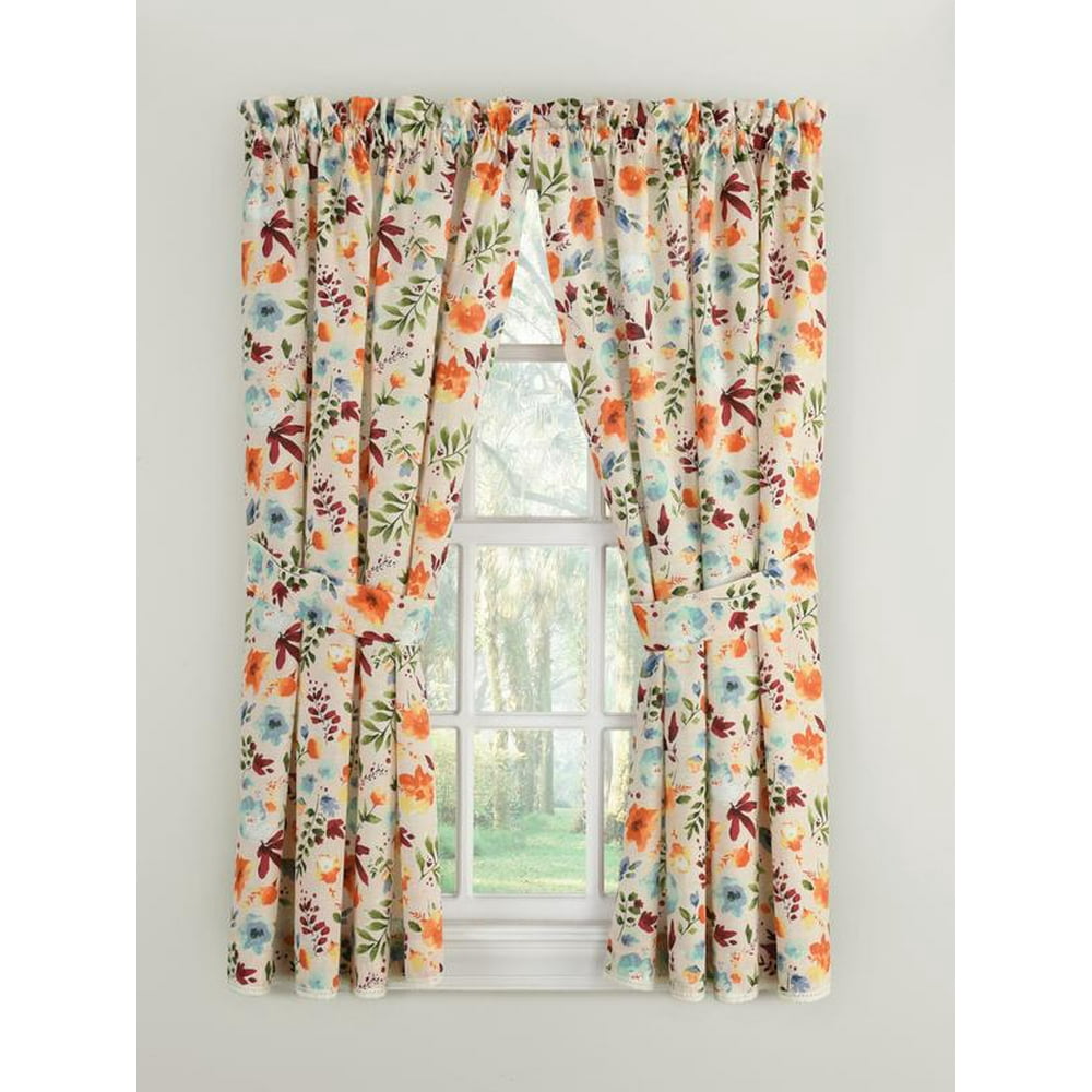 The Pioneer Woman Willow Window Curtain Panel in Multicolor, 40"W x 54
