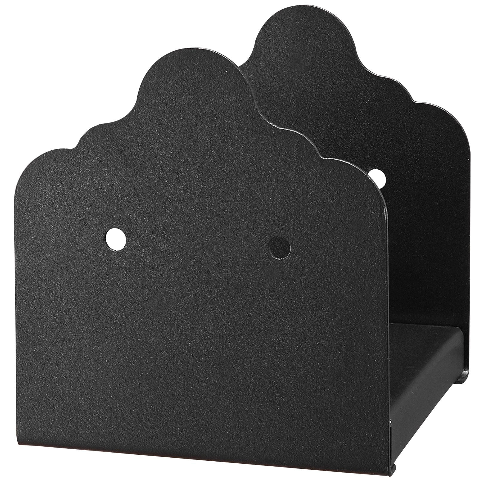 Post Base Connector 2-Pack for 5.5-6" Wood Posts, Carbon Steel, Powder-Coated, with Hardware, for Deck Railing Pergola