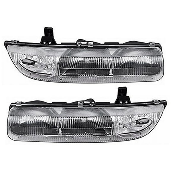 New Pair Of Headlight Fits Saturn Sw2 Wagon 1996-99 21111170 21111169 Gm2502155