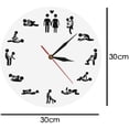 thumbnail image 4 of Adult 24 Hours Sex Positions Gender Iconic Wall Clock Wall Decor Watch Couple Valentines Wedding Gift, 4 of 7