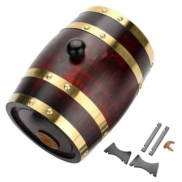 1.5L Vintage Wood Oak Timber Wine Barrel for Whiskey Rum Port