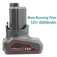 thumbnail image 5 of 12V 6.0Ah Lithium-Ion Battery Replacement for Ridgid Power Tools R82007, R82008, R82008N, R82009, 5 of 7