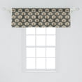 thumbnail image 2 of Ambesonne Floral Valance Pack of 2, Art Nouveau Poppies, 54"X18", Tan Grey Vermilion, 2 of 2