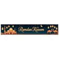 thumbnail image 2 of LUUFILx Ramadan Kareem Banner Decor Moon Lantern Backdrop Camel Mosque Starry Night Islamic Festival Celebration Decoration Party Eid Mubarak Ambiance, 2 of 9
