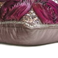thumbnail image 3 of Cushion Cover For Couch, Plum Throw Pillows Cover, Ribbon Flowers Floral Theme Pillow Covers, 14x14 inch (35x35 cm) Cushion Covers, Square Silk Pillow Covers, Floral - Wine and Roses, 3 of 10
