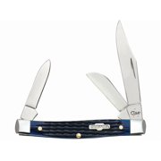 Case Cutlery 2806 Medium Stockman Blue Bone EDC Folding Knife