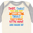 thumbnail image 4 of Inktastic Snips Snails and Puppy Dog Tails That's What Little Boys Boys Long Sleeve Baby Bodysuit, 4 of 5