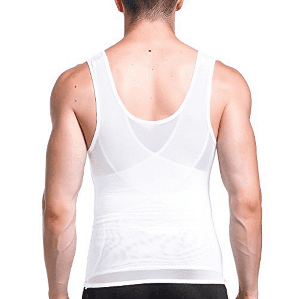Men's Body Shaper Vest Chest Compression Shirt Abs Abdomen Slim