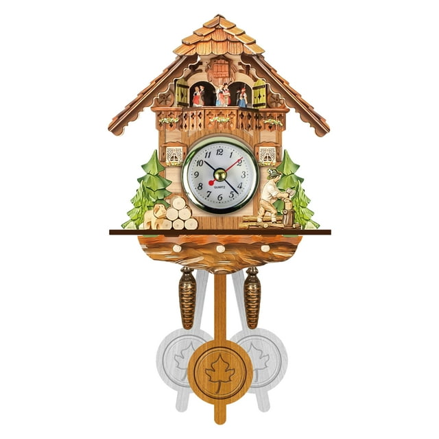 Transemion Antique Wooden Cuckoo Wall Clock With Precise And Accurate Timekeeping Easy To Read Cuckoo Clock CM003