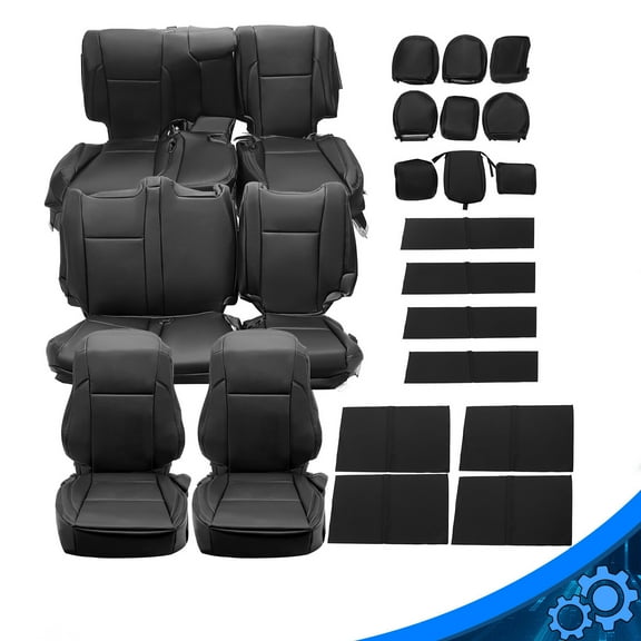 For Toyota Highlander LE/Hybrid 2014-2019 Full Set Seat Covers Black Front Rear