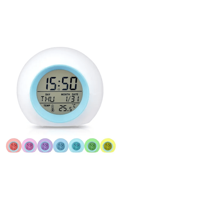 Despertador Para Niños Maluberi Malu1124 LED 7 colores