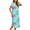 Blue Floral, variant on Oudiya Women Long Nightgown Short Sleeve House Dress Pleated Full Length Moo Moos Loungwear S-4XL