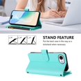 thumbnail image 4 of For iPhone 17e / 16e Wallet Phone Case-PU Leather Magnetic Flip Cover with 9 Credit Card Slots,Zipper Pocket & Detachable Wrist Strap,Shockproof,Mint Green,For iPhone 17e / 16e, 4 of 7