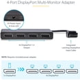 thumbnail image 3 of StarTech MSTDP124DP Splitter Divisor DP 1.2 a 4 Puertos DisplayPort, Hub MST, 3 of 5