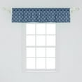 thumbnail image 2 of Ambesonne Mediterranean Window Valance, Rectangular Armor, 54" X 12", Navy Blue and White, 2 of 3