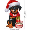 thumbnail image 3 of Pintura Diamantes Decoraciones Escritorio Navidad Acrílico Cabeza Temblorosa Doberman Pinscher, 3 of 9