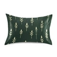 thumbnail image 7 of Yayeee Pillowcase Standard Size Set of 2 Satin Wrinkle Resistant Pillow Case, Dark Green Plants, 7 of 7