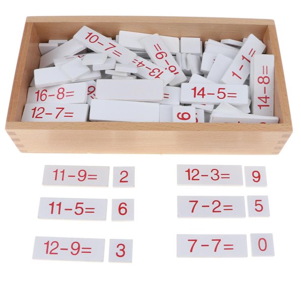 Ayudas de las matemáticas de Montessori, juguete de la caja de la substracción de madera, juguete temprano del bebé, material educativo de Montessori, herramientas de la Baoblaze Ayudas de las matemáticas de Montessori