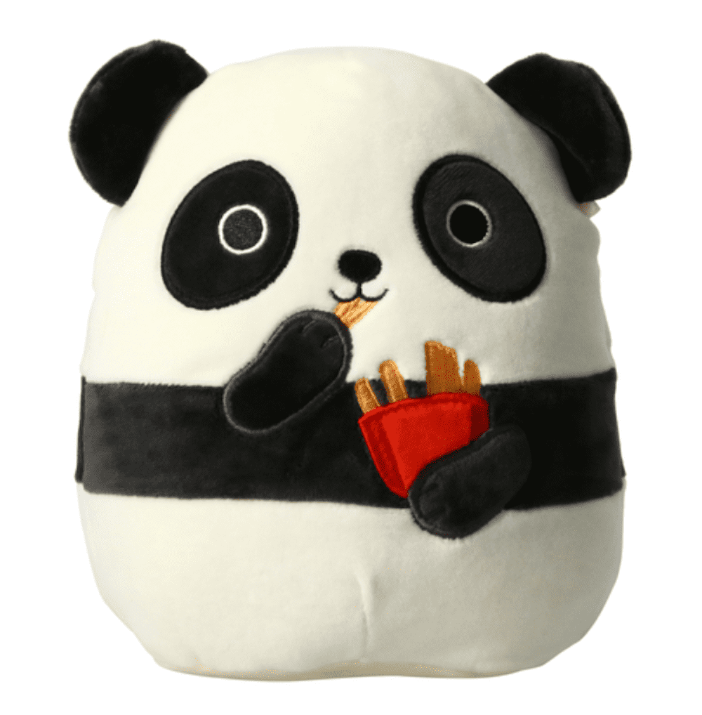 Squishmallows Official Kellytoy Plush 7.5 Inch Squishy Stuffed Toy Animal (Stanley The Panda with Fries)