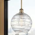 thumbnail image 2 of Innovations Lighting  Athens Deco Swirl - 1 Light 10" Stem Hung Mini Pendant Brushed Brass, 2 of 2