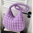 thumbnail image 2 of Soft Quilted Shoulder Crossbody Bag for Women Cloud Hobo Totes Bag Large Purse Dumpling Handbag Pleated Top Handle Bag, 2 of 9