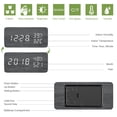 thumbnail image 4 of KeeKit Digital Wooden Alarm Clock, Electronic LED Desktop Clock with Temperature Humidity Time Display, 3 Alarm Settings, Voice Control, 3 Levels Adjustable Brightness for Home, Bedroom, Office, 4 of 4