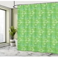 thumbnail image 4 of Ambesonne Tropical Shower Curtain, Grungy Palm Leaves Art, 69"Wx84"L, Lime Green and Dark Seafoam, 4 of 4