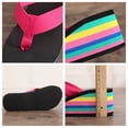 thumbnail image 5 of Willtoo Fashionable Women's Platform Wedge Flip Flops with Rainbow Printed Sole for Casual Outdoor Style, 5 of 6