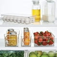 thumbnail image 3 of iDesign Fridge Binz BPA-Free Plastic Stackable Egg Holder - 14.57" x 6.25" x 3", Clear/White, 3 of 8