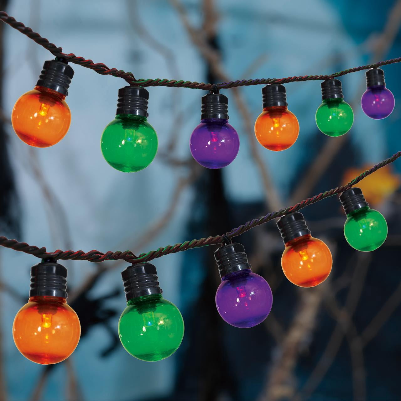 Multicolor Lights, 70CT, LED G30 Globes, 21ft, Halloween Indoor/Outdoor, by Way To Celebrate