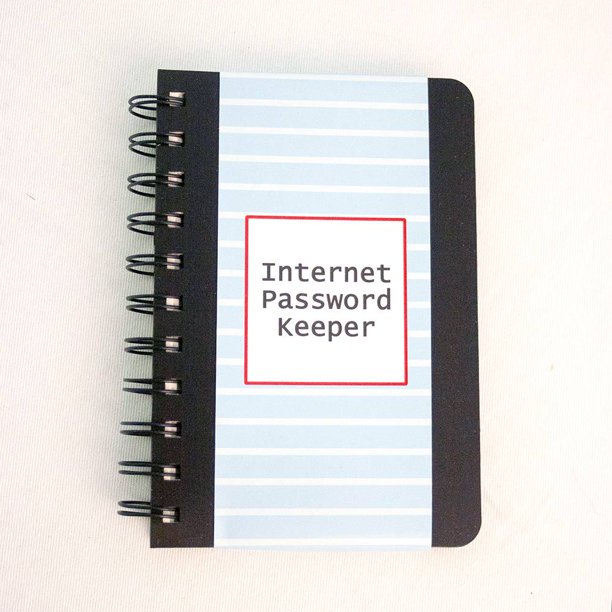 Portable Password Keeper Spiral Notebook with Tabs 65 Pages