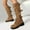 Brown, variant on Tawop Cowboy Boots for Women Tall Chunky Low Heel Lace Up Winter Fall Black Boots Western
