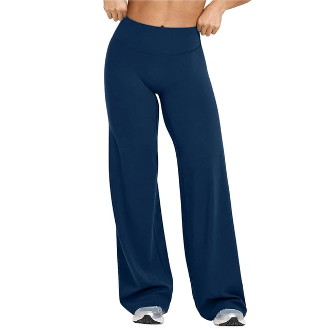 Leggings de entrenamiento for mujer, pantalones de Yoga sin costuras, de pierna ancha, acampanados, de cintura alta, suaves, sin costura frontal, gimnasio, Control de barriga