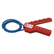 Manufacturer Varies Lockout Cable,Red,CoatSteel, 3ft.L 45MZ56