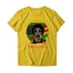 thumbnail image 3 of Tops de Manga Corta para las Mujeres de Ajuste Suelto, Día de la Independencia Negro Impreso, Cuello Redondo Suelto Superior, 3 of 4