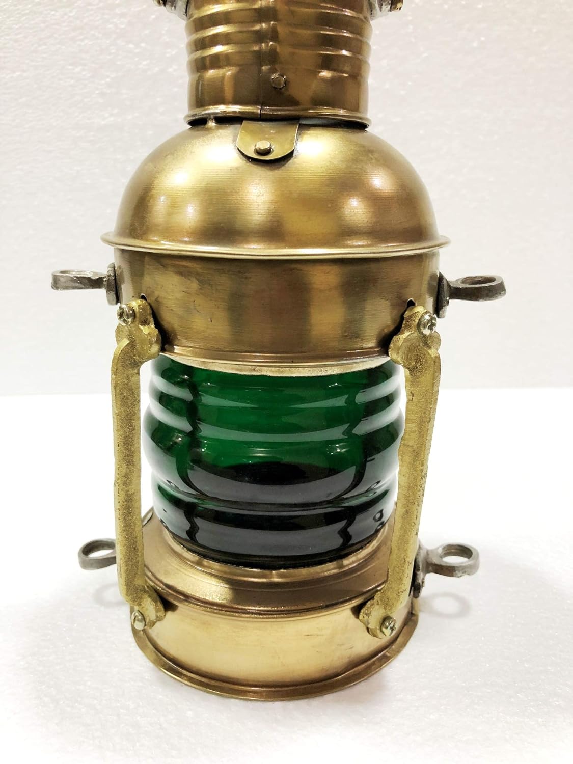 Nautical Antique 10" Ship Lamp Boat Green Oil Lantern Maritime Collectible Decorative