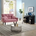 thumbnail image 1 of Topcobe Sofa Bed, Sectional Sofa Set, Sleeper Sofa with Plush Tufted, Pink, 1 of 7
