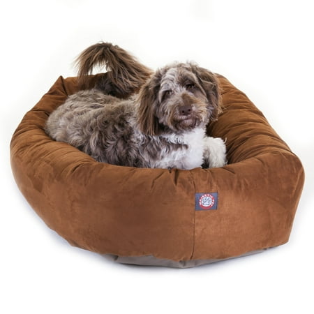 UPC: 0788995675020 | Majestic Pet | Suede Bagel Pet Bed For Dogs  Rust  Extra Large
