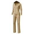 thumbnail image 4 of J. METHOD Women's 2 Piece Outfit Casual Basic French Terry Zip Up Hoodie and Sweatpants Sweatsuit Tracksuit Set NEWTS01 Khaki XL, 4 of 6